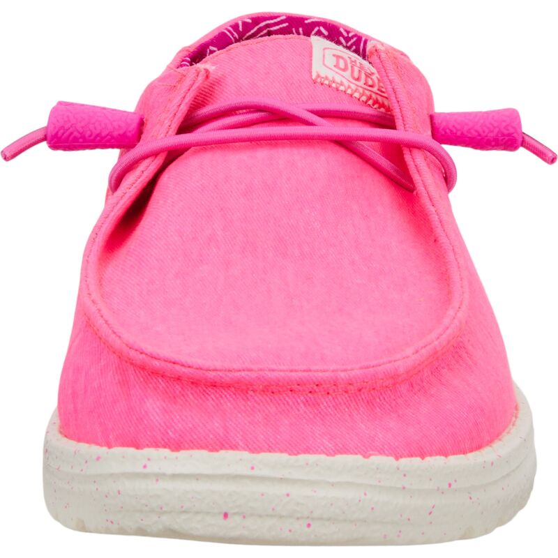 HEYDUDE Wendy Stretch Canvas Women 40902 Neon Pink