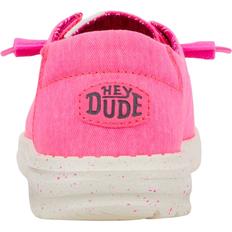 HEYDUDE Wendy Stretch Canvas Women 40902 Neon Pink