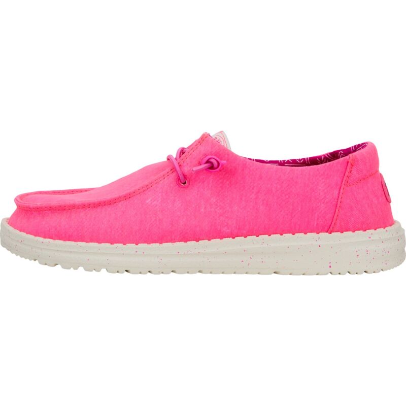 HEYDUDE Wendy Stretch Canvas Women 40902 Neon Pink