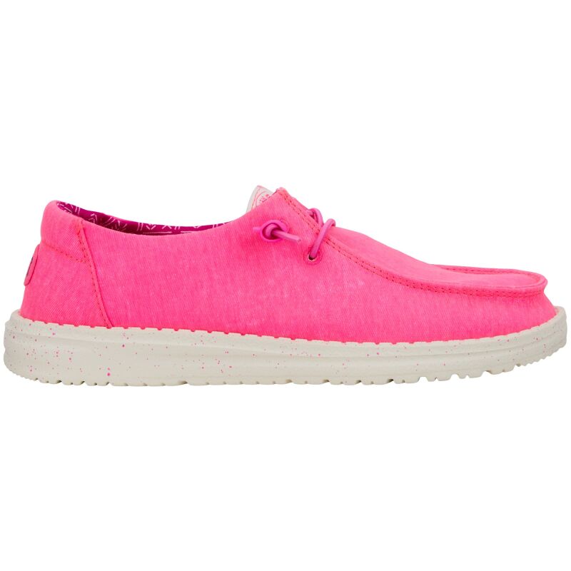 HEYDUDE Wendy Stretch Canvas Women 40902 Neon Pink