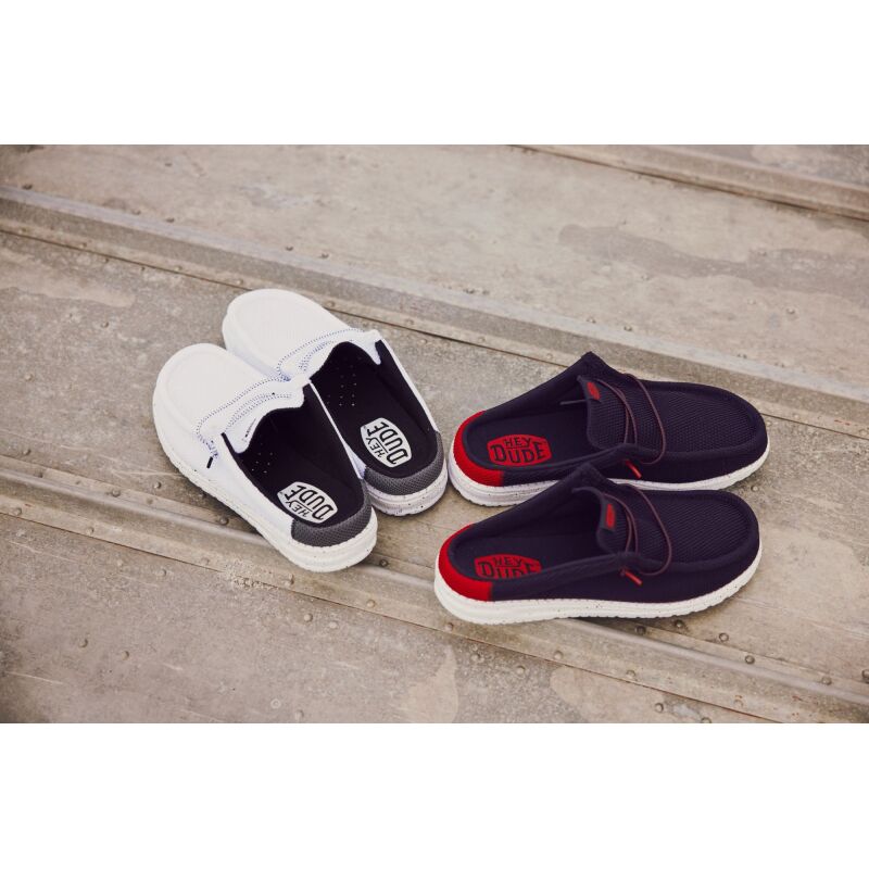 HEYDUDE Wally Slip Stretch Canvas Men 41293 Black/Black