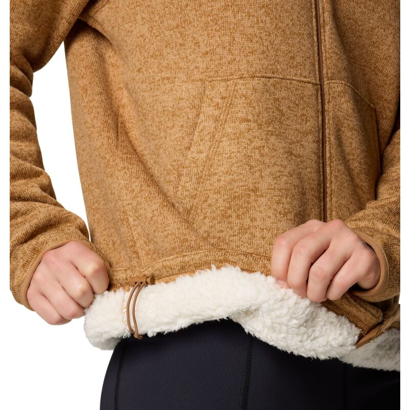 Columbia Sweater Weather Sherpa Full Zip II Women's Camel Brown Heather