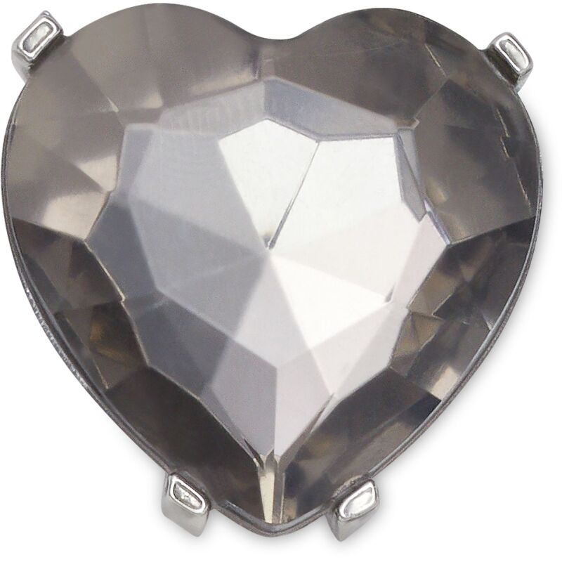Crocs™ Jibbitz Charcoal Heart Gem 196265848171