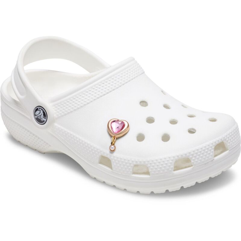 Crocs™ Jibbitz Gold Heart Gem With Pearl 