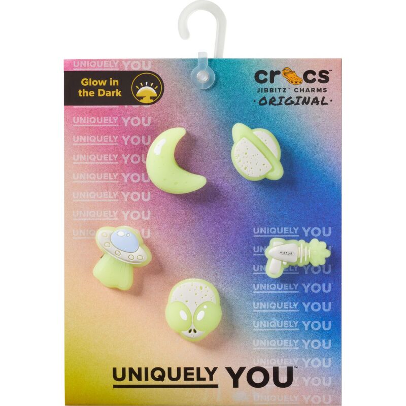 Crocs™ Jibbitz Glow In The Dark Space 5 Pack 198445232794