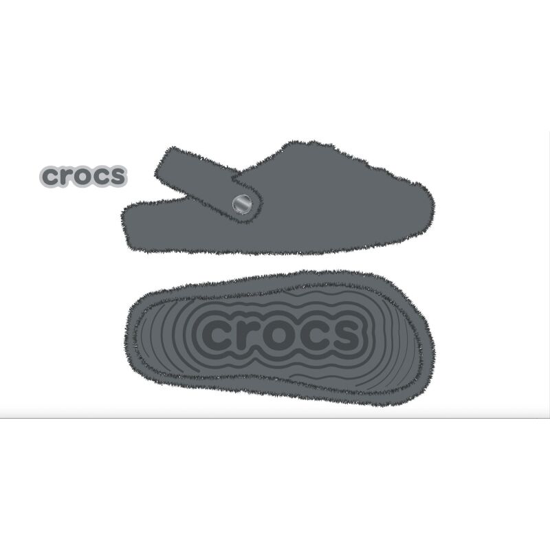 Crocs™ Classic Cozzzy Luxe Slipper Slate Grey
