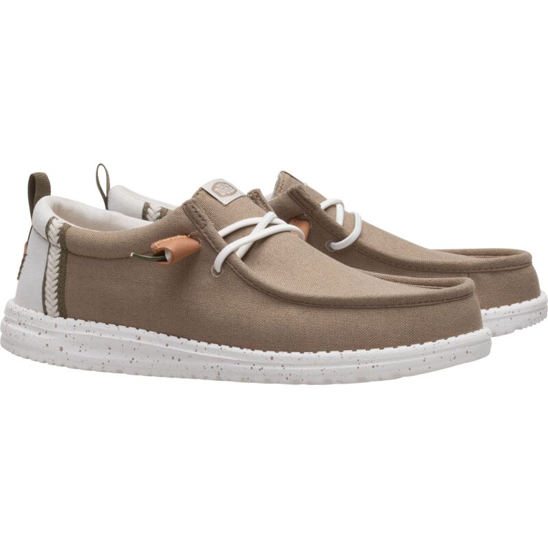HEYDUDE Wally Summer Linen Men's Timber/Silver Birch