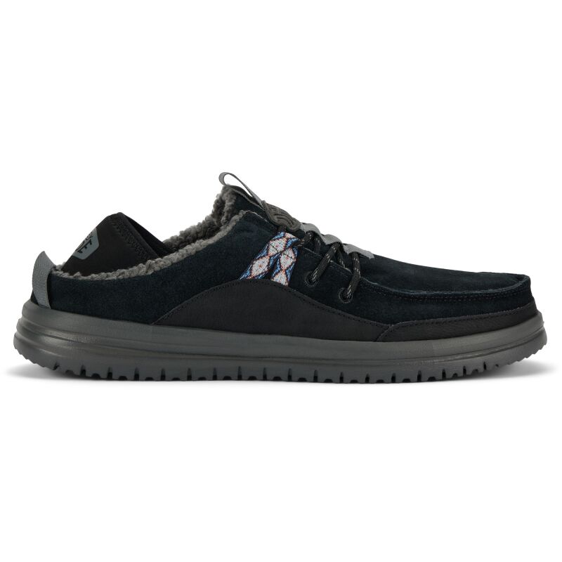 HEYDUDE Bradley Blipper Suede Men's Black/Smoke Grey
