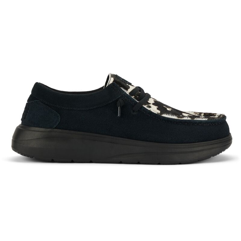 HEYDUDE Wally COMF Cow Men's Black/Cow