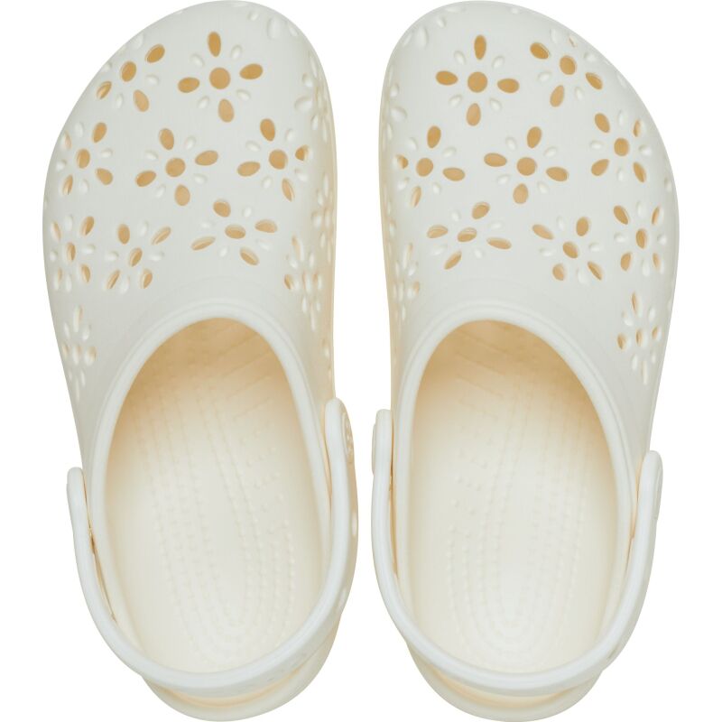 Crocs™ Classic Floral Cut Out Clog Kid's Chalk
