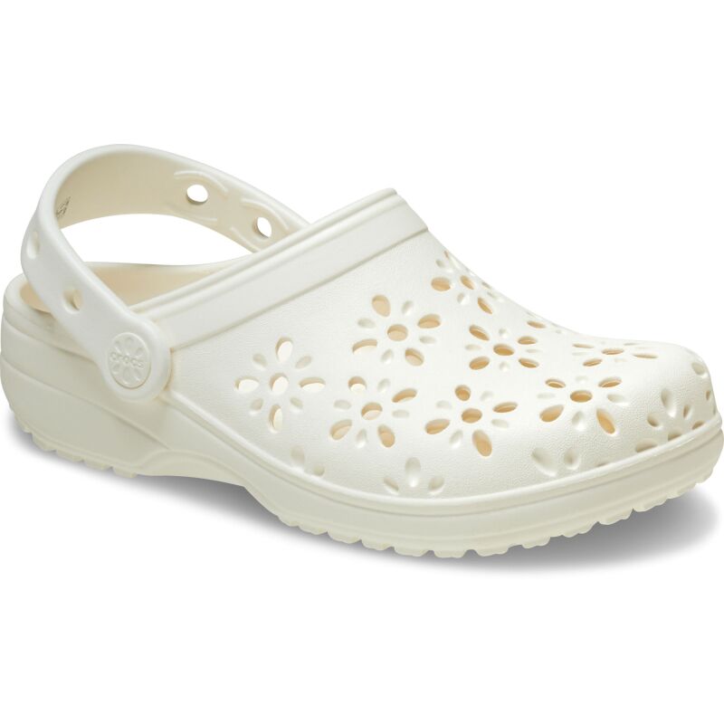 Crocs™ Classic Floral Cut Out Clog Kid's Chalk