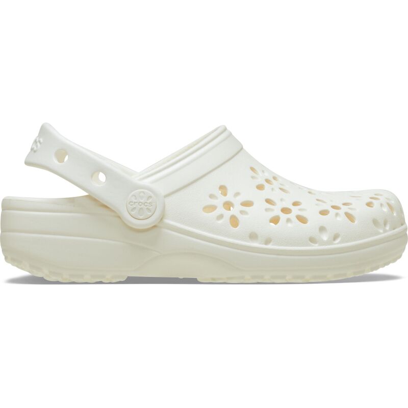 Crocs™ Classic Floral Cut Out Clog Kid's Chalk