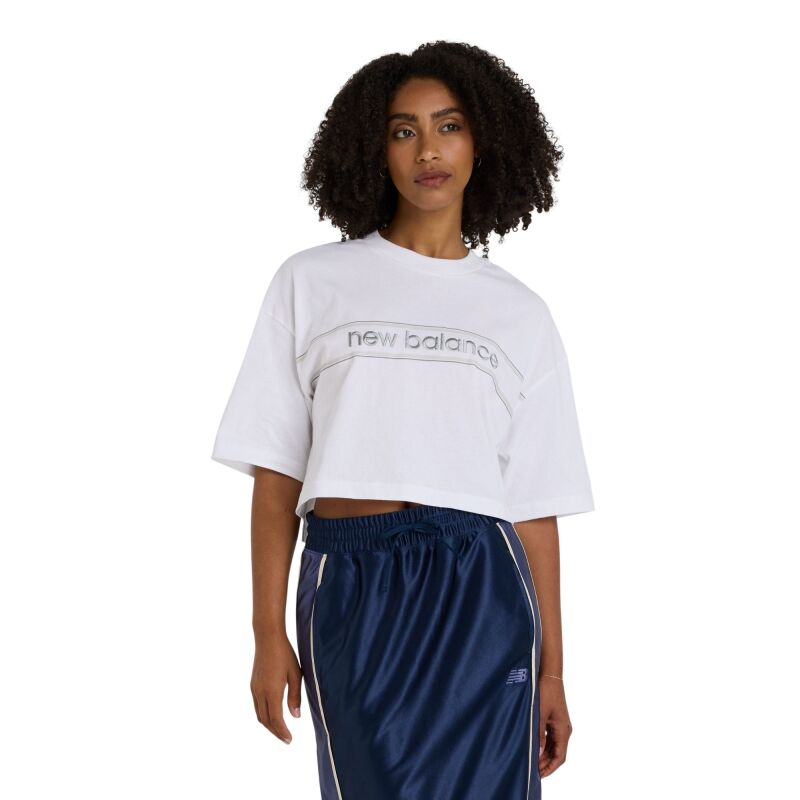 New Balance Athletics Linear Logo T-Shirt White