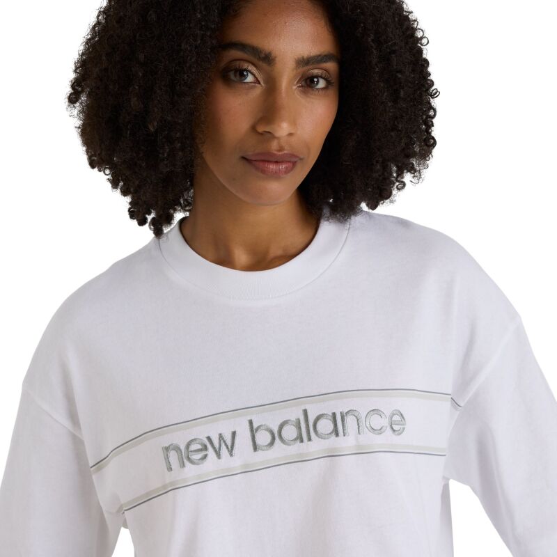 New Balance Athletics Linear Logo T-Shirt White
