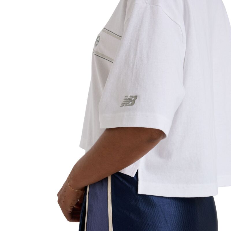 New Balance Athletics Linear Logo T-Shirt White