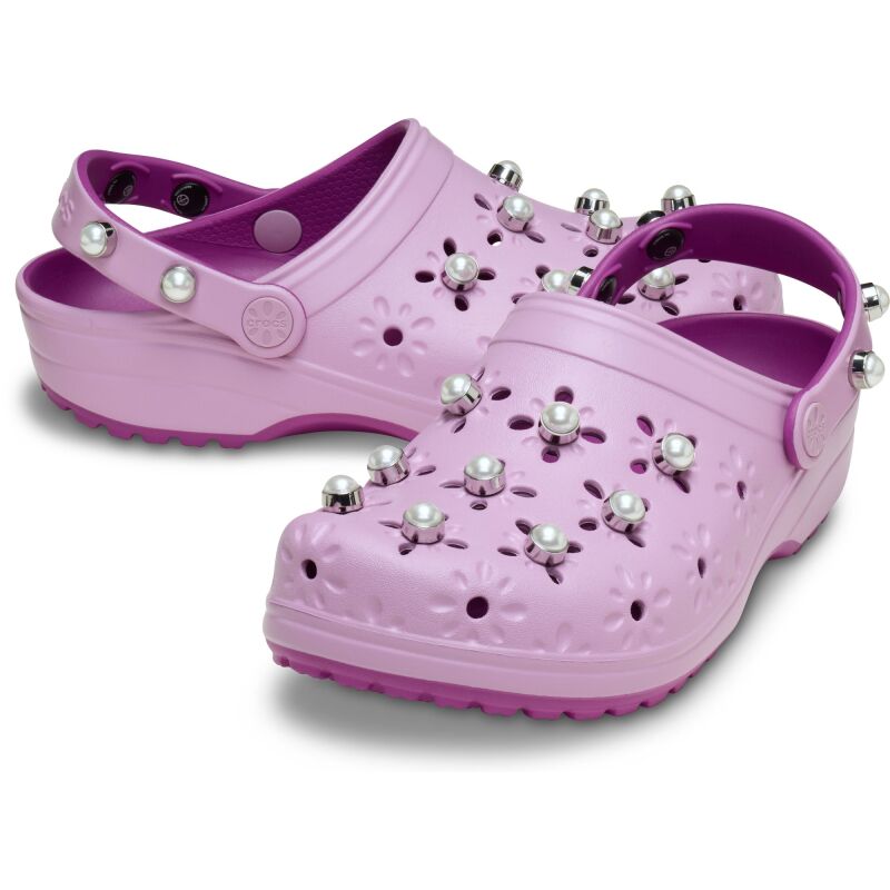 Crocs™ Floral Cutout Elevated Clog Hydrangea