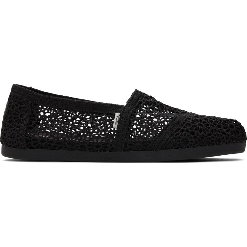 TOMS Black Moroccan Crochet 10021549 Black