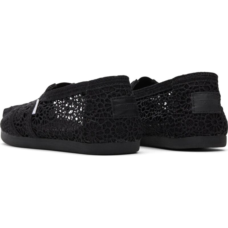 TOMS Black Moroccan Crochet 10021549 Black