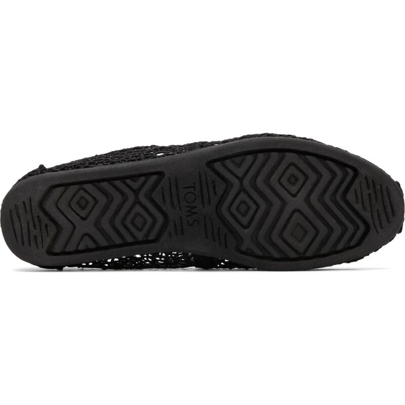 TOMS Black Moroccan Crochet 10021549 Black