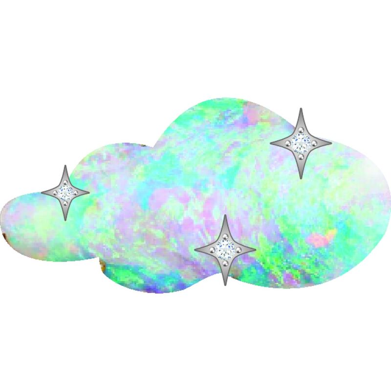 Crocs™ Jibbitz Opalescent Meta Cloud 