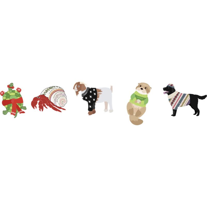 Crocs™ Jibbitz Festive Dressed Animals 5 Pack