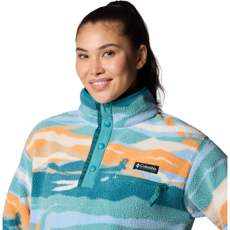 Columbia HELVETIA II PRINTED CROPPED HALF SNAP Teal Rogue Valley