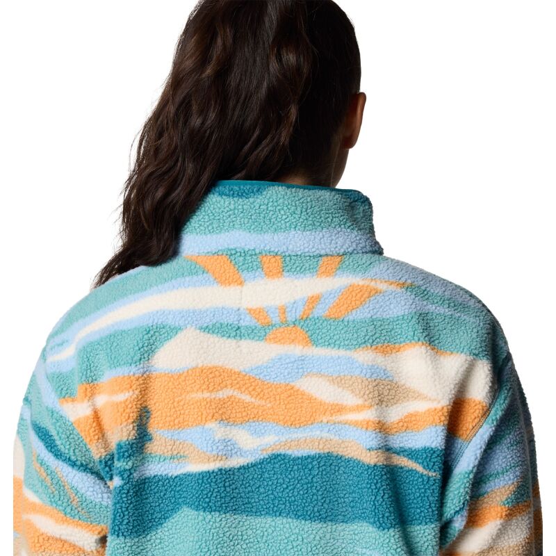 Columbia HELVETIA II PRINTED CROPPED HALF SNAP Teal Rogue Valley