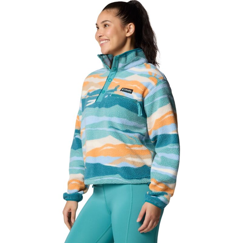 Columbia HELVETIA II PRINTED CROPPED HALF SNAP Teal Rogue Valley