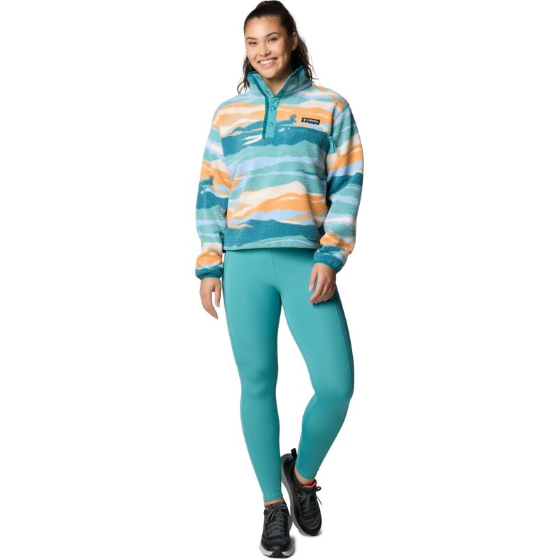 Columbia HELVETIA II PRINTED CROPPED HALF SNAP Teal Rogue Valley