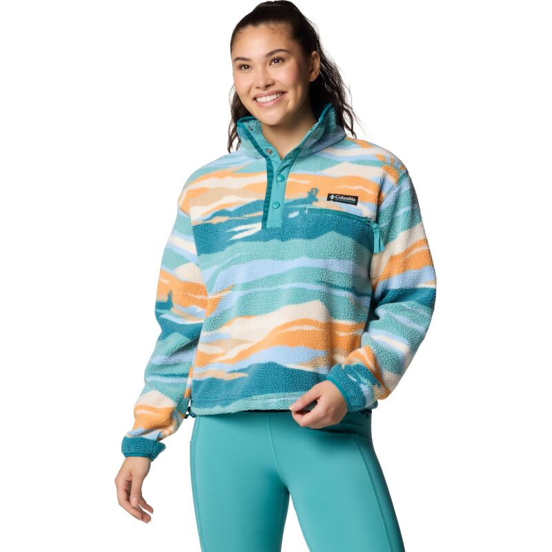 Columbia HELVETIA II PRINTED CROPPED HALF SNAP Teal Rogue Valley