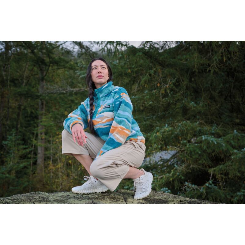 Columbia HELVETIA II PRINTED CROPPED HALF SNAP Teal Rogue Valley