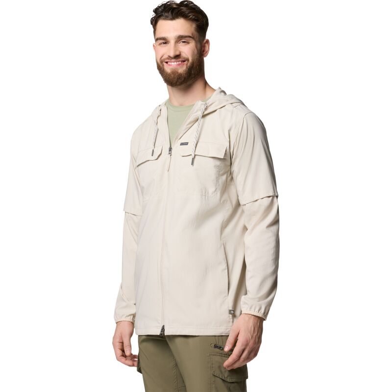 Columbia Skien Valley Hooded Ls Shirt Men's Dark Stone