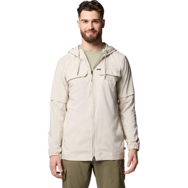 Columbia Skien Valley Hooded Ls Shirt Men's Dark Stone