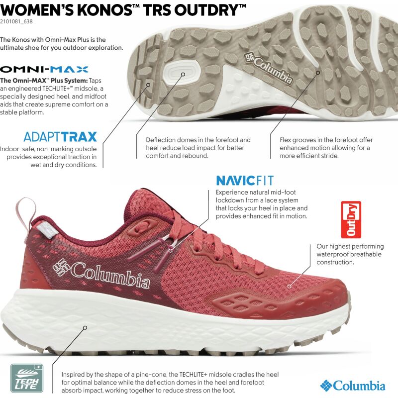 Columbia Konos Trs Outdry Women's Dusty Crimson/ Chianti