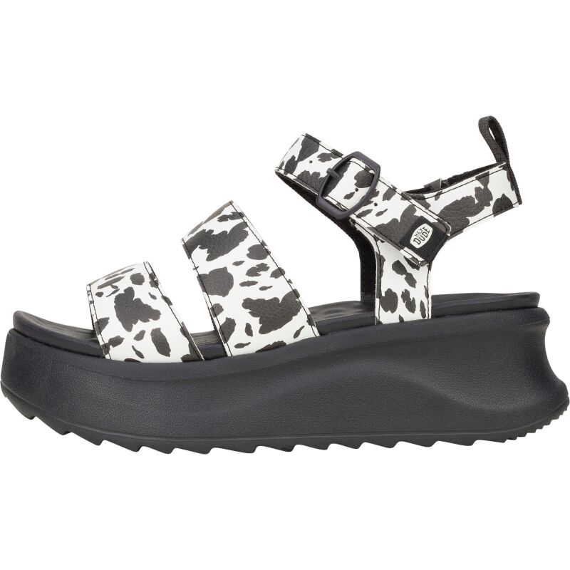 HEYDUDE Delray Buckle Animal Women 43199 Black/White