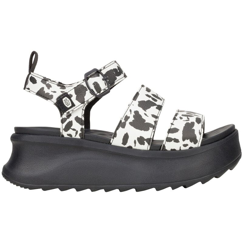HEYDUDE Delray Buckle Animal Women 43199 Black/White