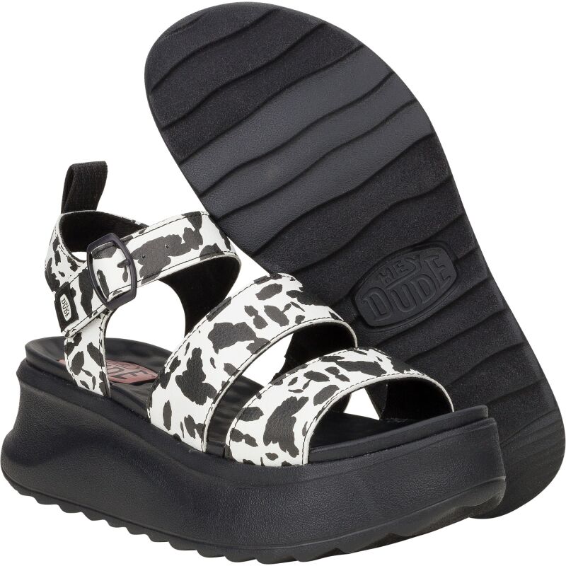 HEYDUDE Delray Buckle Animal Women 43199 Black/White