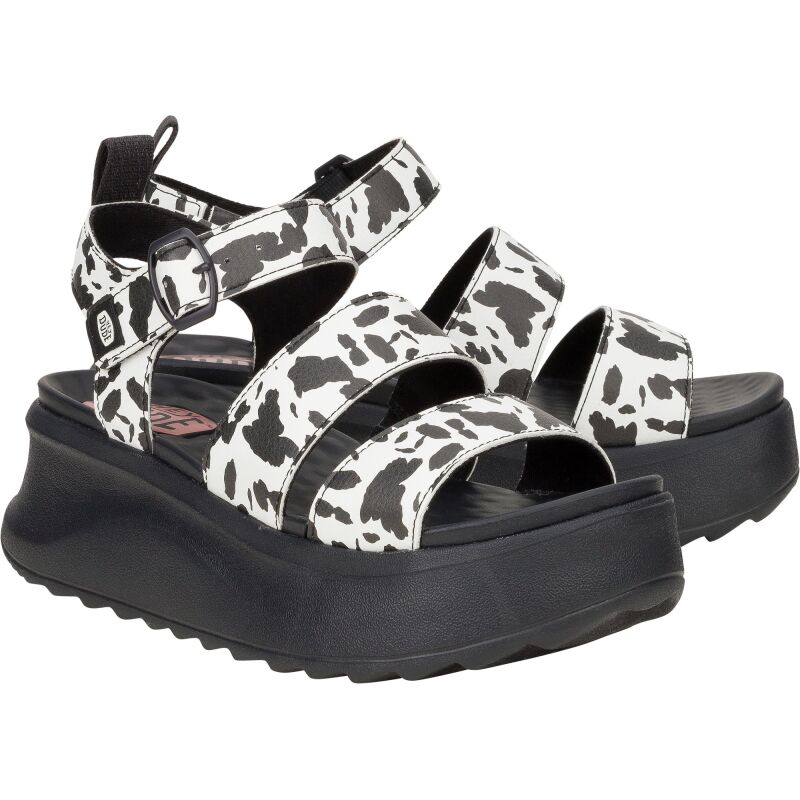 HEYDUDE Delray Buckle Animal Women 43199 Black/White