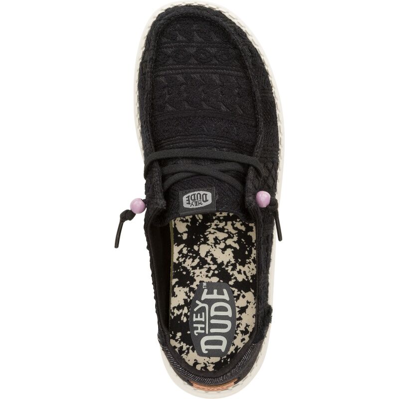 HEYDUDE Wendy Crochet Lace Women 43112 Black