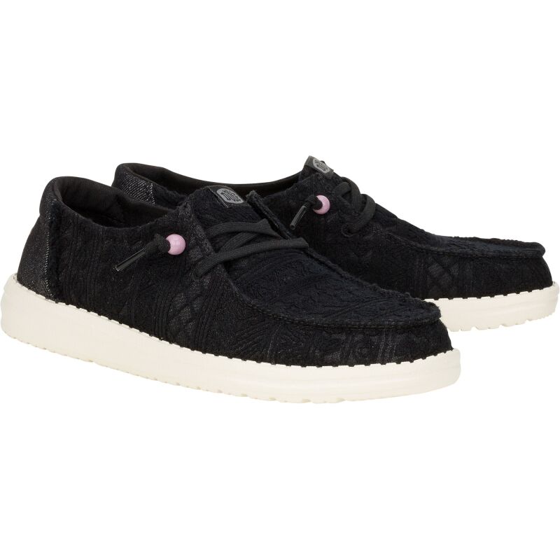 HEYDUDE Wendy Crochet Lace Women 43112 Black