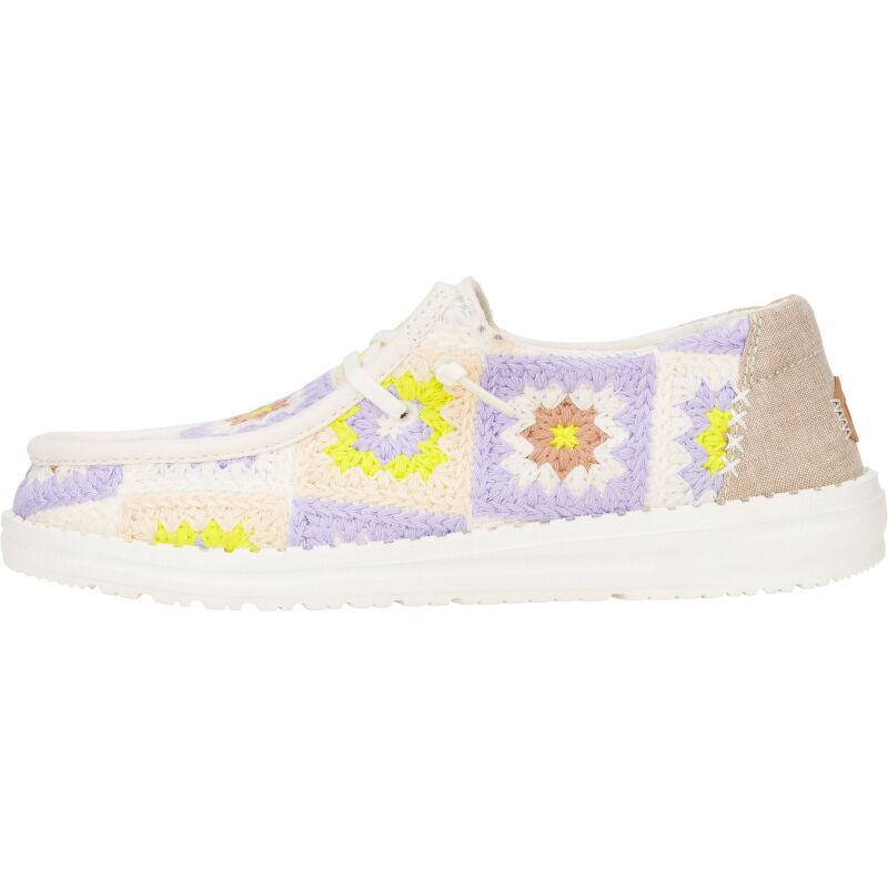 HEYDUDE Wendy Cottage Crochet 43109 Egret/Lavender/Multi