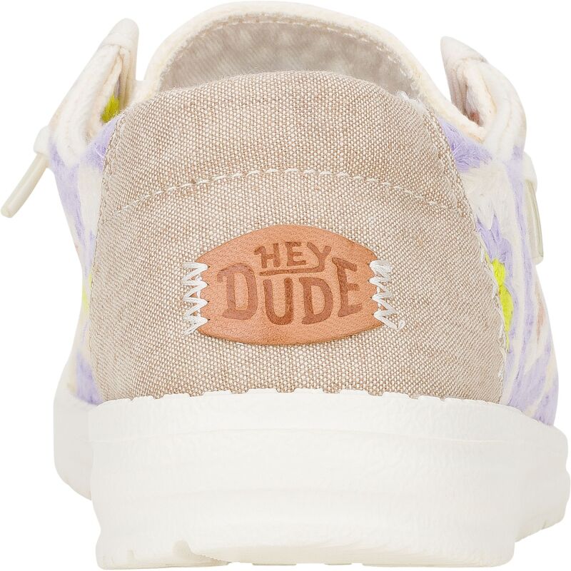 HEYDUDE Wendy Cottage Crochet 43109 Egret/Lavender/Multi