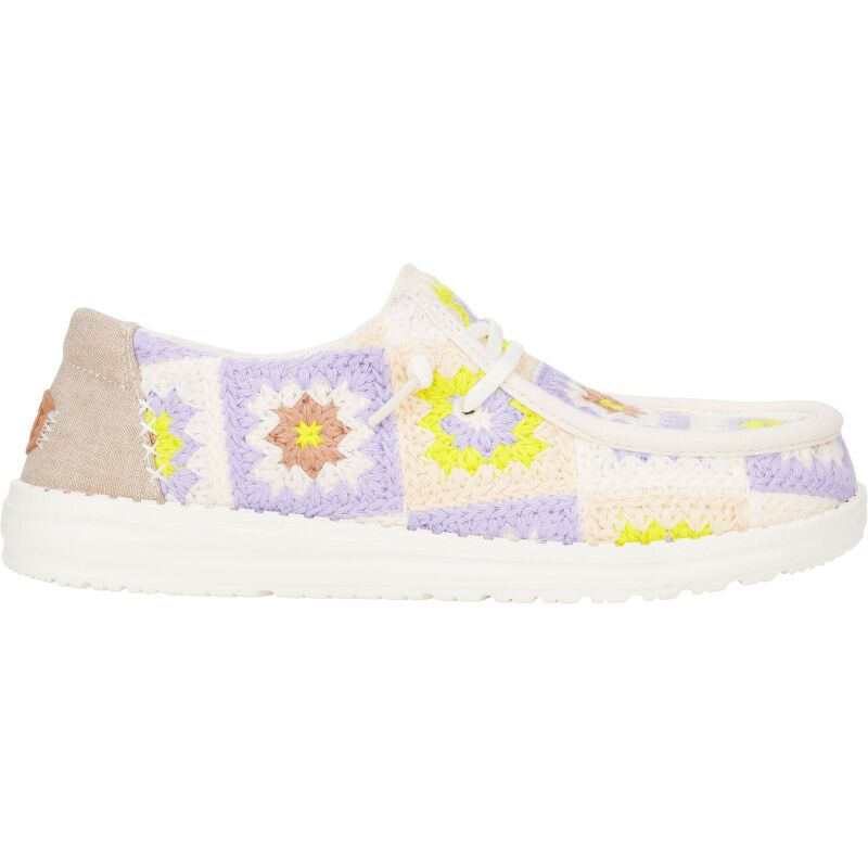 HEYDUDE Wendy Cottage Crochet 43109 Egret/Lavender/Multi