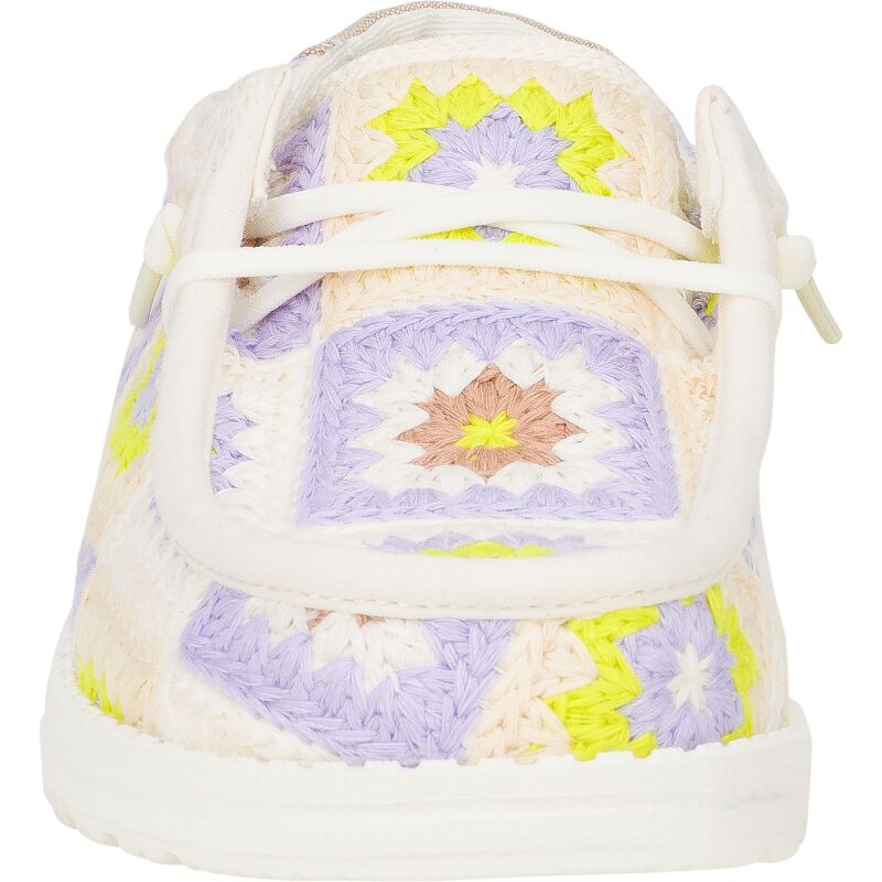 HEYDUDE Wendy Cottage Crochet 43109 Egret/Lavender/Multi