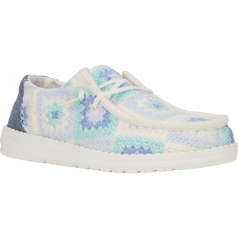 HEYDUDE Wendy Cottage Crochet 43109 Bay Blue/Multi