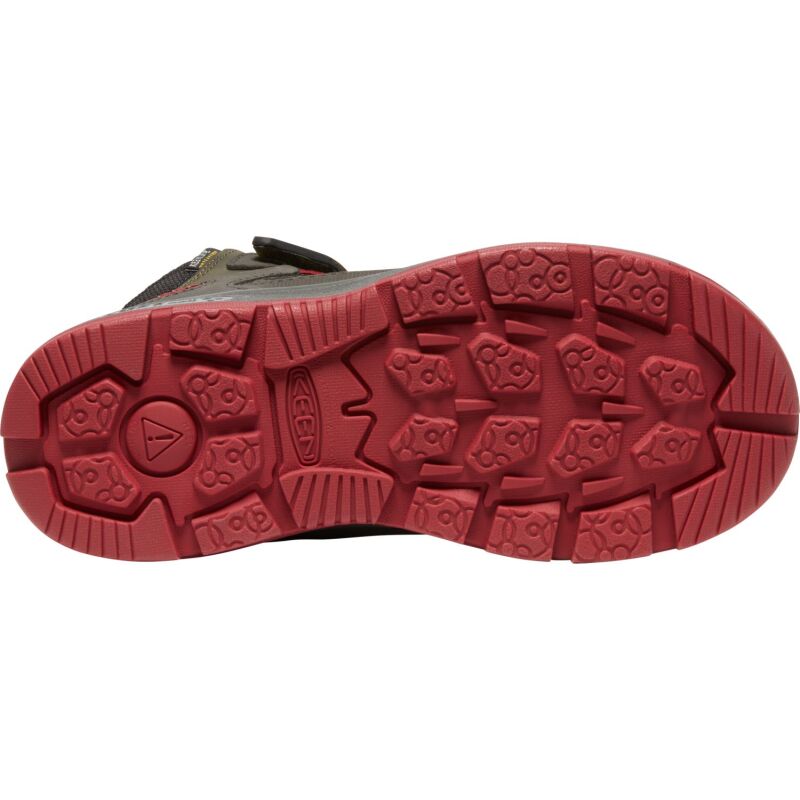 Keen Redwood Mid WP Little Kid's Steel Grey/Red Dahlia