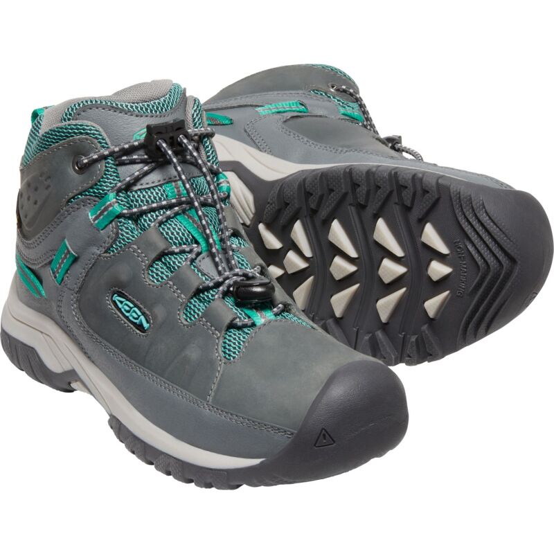 Keen Targhee Mid WP Big Kid's Steel Grey/Porcelain