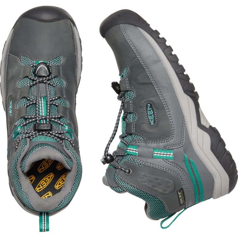 Keen Targhee Mid WP Big Kid's Steel Grey/Porcelain
