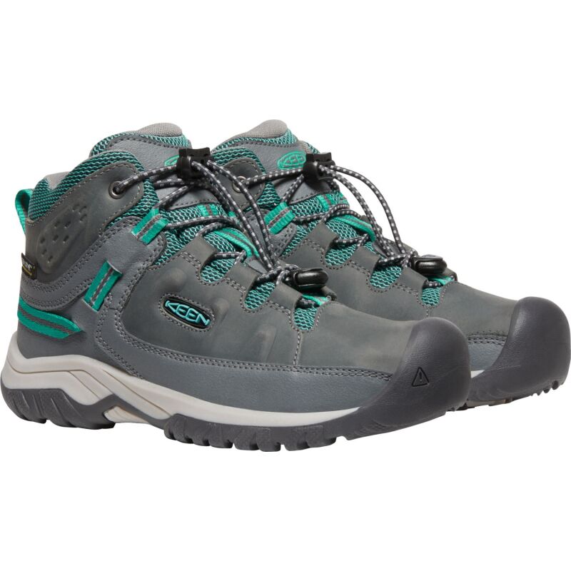 Keen Targhee Mid WP Big Kid's Steel Grey/Porcelain