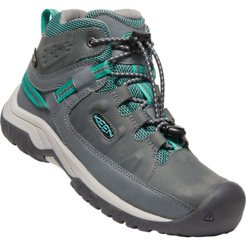 Keen Targhee Mid WP Big Kid's Steel Grey/Porcelain